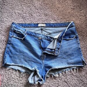 Abercrombie & Fitch Blue Jean Shorts Distressed Cut-Off Style
